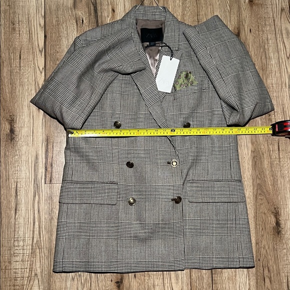 NEW! Zara Plaid Wool Oversized Blazer - Picture 11 of 12